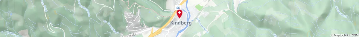Kartendarstellung des Standorts für Apotheke Zum heiligen Josef in 8650 Kindberg